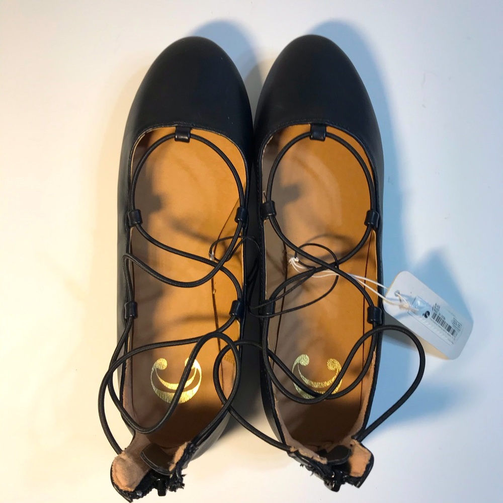 Women’s Flat Ballerina Black Shoes Size 6